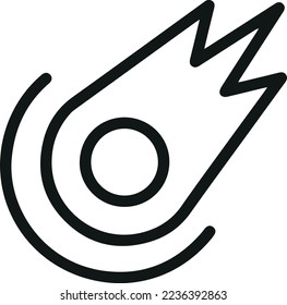 Meteorite minimal line icon. Web stroke symbol design. Meteorite sign isolated on a white background. Premium line icon.
