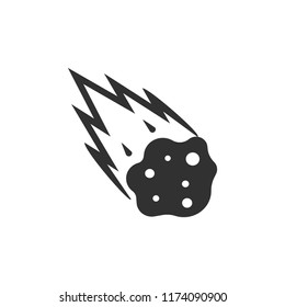 meteorite. monochrome icon