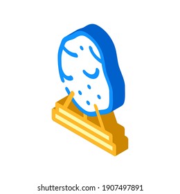 Meteoritenmuseum zeigt isometrische Icon Vektorgrafik. Meteoritenmuseum zeigt Schild. einzelne Symbolillustration