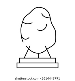 meteorite museum exhibit line icon vector. meteorite museum exhibit sign. isolated contour symbol black illustration