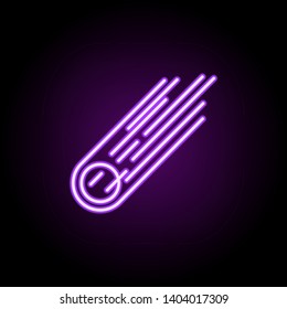 meteorite neon icon. Elements of Cartooning space set. Simple icon for websites, web design, mobile app, info graphics