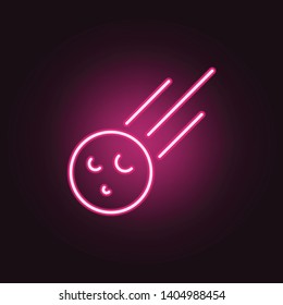 meteorite neon icon. Elements of Space set. Simple icon for websites, web design, mobile app, info graphics