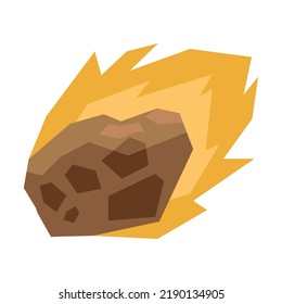 meteorite onfire space outer icon