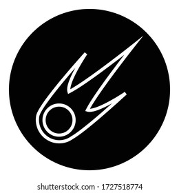 Meteorite simple icon. Flat desing