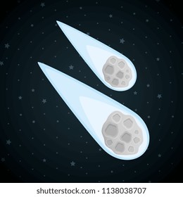 meteorite of the solar system scene