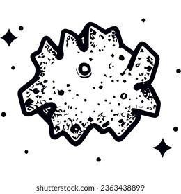 meteorite in the space isolated