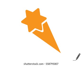 meteorite star, icon, vector illustration eps10