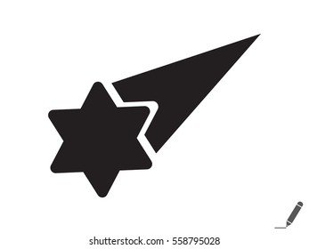 meteorite star, icon, vector illustration eps10