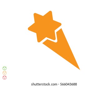 meteorite star, icon, vector illustration eps10
