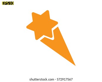 meteorite star, icon, vector illustration eps10