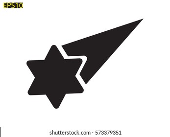meteorite star, icon, vector illustration eps10
