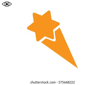 meteorite star, icon, vector illustration eps10