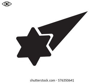 meteorite star, icon, vector illustration eps10