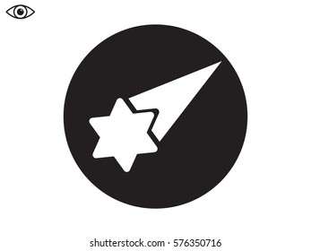 meteorite star, icon, vector illustration eps10