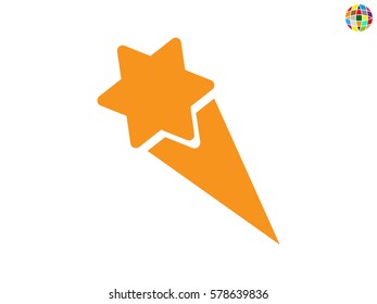 meteorite star, icon, vector illustration eps10