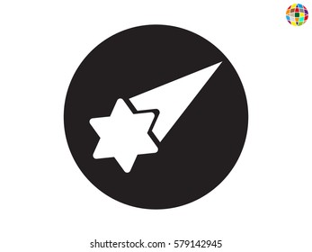 meteorite star, icon, vector illustration eps10