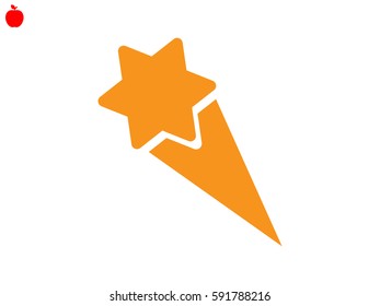 meteorite star, icon, vector illustration eps10