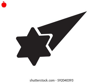meteorite star, icon, vector illustration eps10
