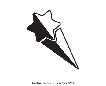 meteorite star, icon, vector illustration eps10