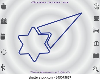 meteorite star, icon, vector illustration eps10