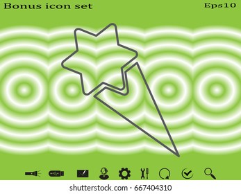 meteorite star, icon, vector illustration eps10