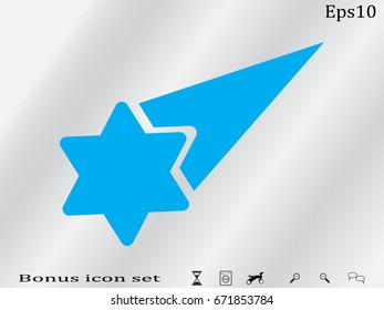 meteorite star, icon, vector illustration eps10
