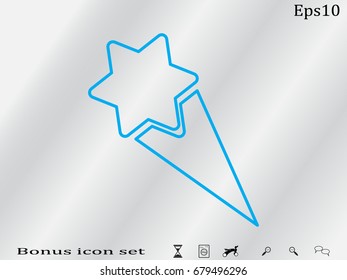 meteorite star icon, vector illustration eps10