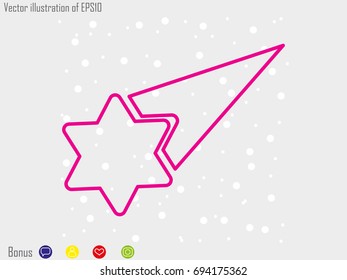 meteorite star, icon, vector illustration eps10