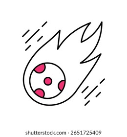 Meteorite  Vector Filled outline illustration style icon. EPS 10 file