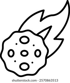 Meteorite vector icon. Can be used for printing, mobile and web applications.