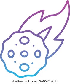 Meteorite vector icon. Can be used for printing, mobile and web applications.