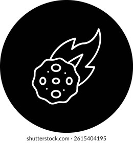 Meteorite vector icon. Can be used for printing, mobile and web applications.