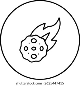 Meteorite vector icon. Can be used for printing, mobile and web applications.