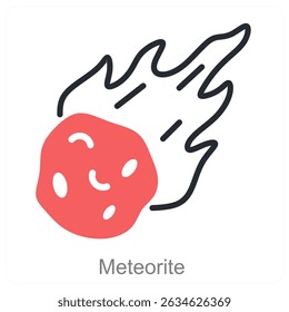 meteorite vector icon concept design