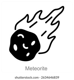 meteorite vector icon concept design