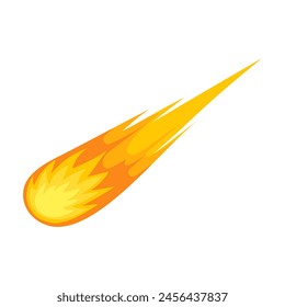 Meteorite vector illustration on white background