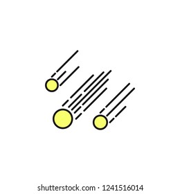 meteorites icon. Element of space outline color icon. Thin line icon for website design and development, app development. Premium icon