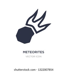 meteorites icon on white background. Simple element illustration from Astronomy concept. meteorites sign icon symbol design.