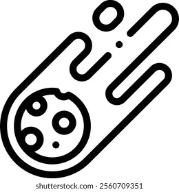 meteorites icon. Thin Linear Style Design Isolated On White Background