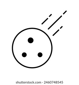 meteorities with white background vector stock illustration