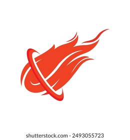 meteor,meteorite logo vector template design 
