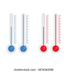 Perfect Cold Warm Hot Thermometers Isolated Stock Illustration 9596437 ...