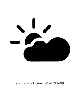 Meteorological weather icons with modern design