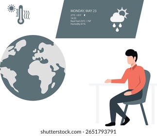 Um meteorologista elucida cada aspecto do clima, desde fenômenos atmosféricos a padrões climáticos, oferecendo percepções sobre previsões, tempestades, temperaturas e tendências climáticas globais.