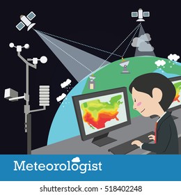 Meteorologist Occupation Vector