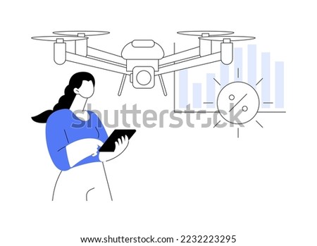 Meteorology drones abstract concept vector illustration. Meteorological data collection, meteorology, accurate weather prediction, drone atmospheric studies, meteo measurement abstract metaphor.