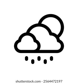 Meteorology. Editable stroke vector icon.