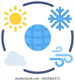 Meteorologie-Symbolelement für Design