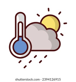 Icono de meteorología aislar ilustración de material vectorial de fondo blanco