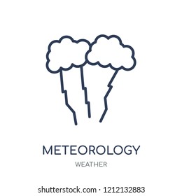 meteorology icon. meteorology linear symbol design from Weather collection. Simple outline element vector illustration on white background.